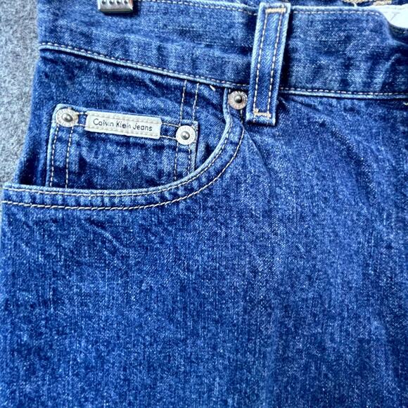 Vintage Calvin Klein Jeans Womens 14 Indigo Straight Leg Loose Fit 90s 80s - Picture 4 of 13